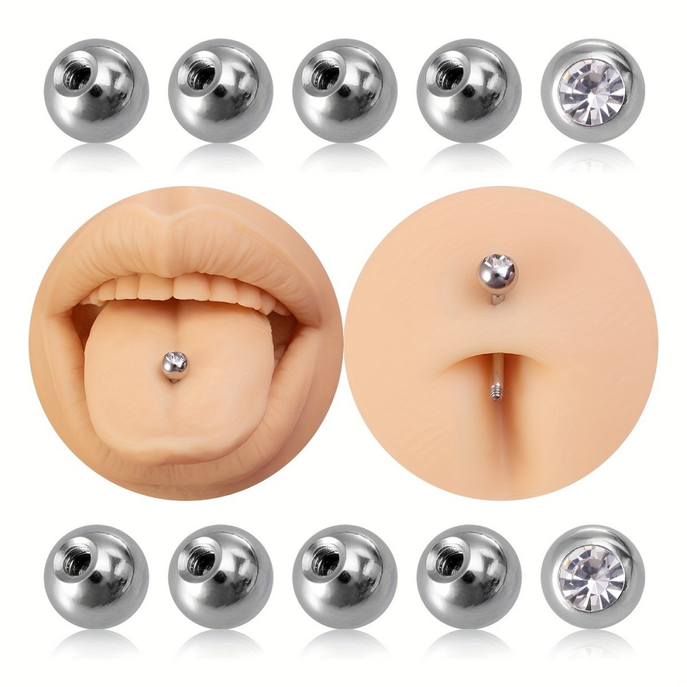 Body Jewelry In Store - 10 個ピアスボール 3 ミリメートル 5 ミリメートルステンレス鋼交換ボール