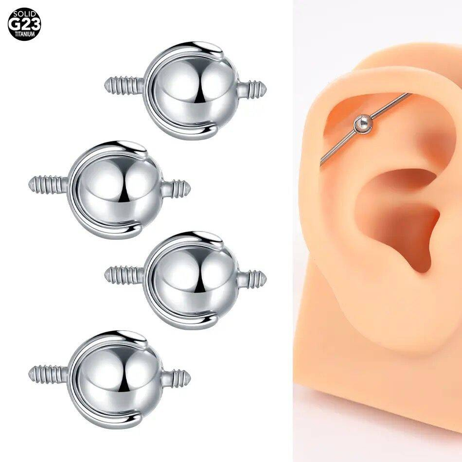 Body Jewelry Replacement Ball - めねじ式交換用ボール,工業用バーベルピアス,チタンf136,ボディジュエリー,16g,14g,4mm, 5mm, 1個
