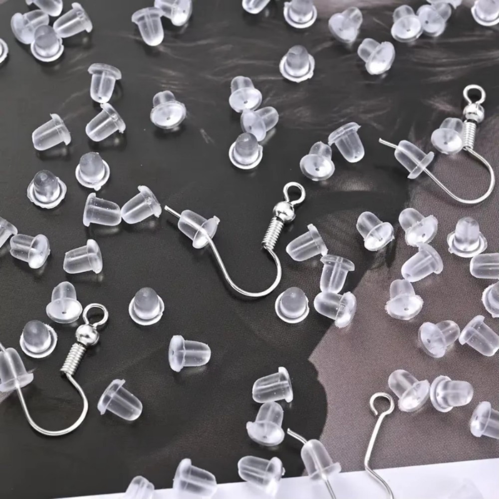 Body Jewelry In Store - 100 ピース/ロットイヤリングジュエリーアクセサリー弾丸プラスチック耳栓/ブロック、イヤリングバック、DIY JKC ストア