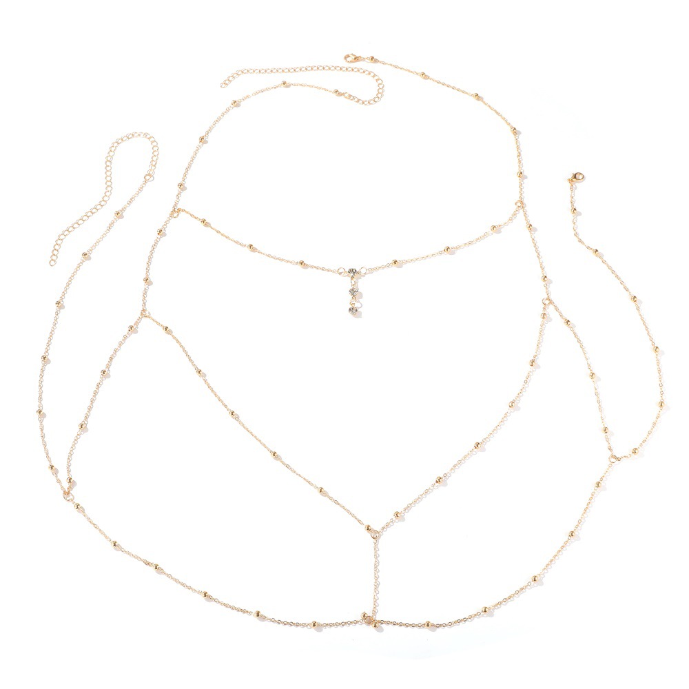 Body Jewelry Chest - 女性のためのセクシーなクリスタルチェーンハーネス,ステンレス鋼,ジュエリー,ボディネックレス,衣類アクセサリー