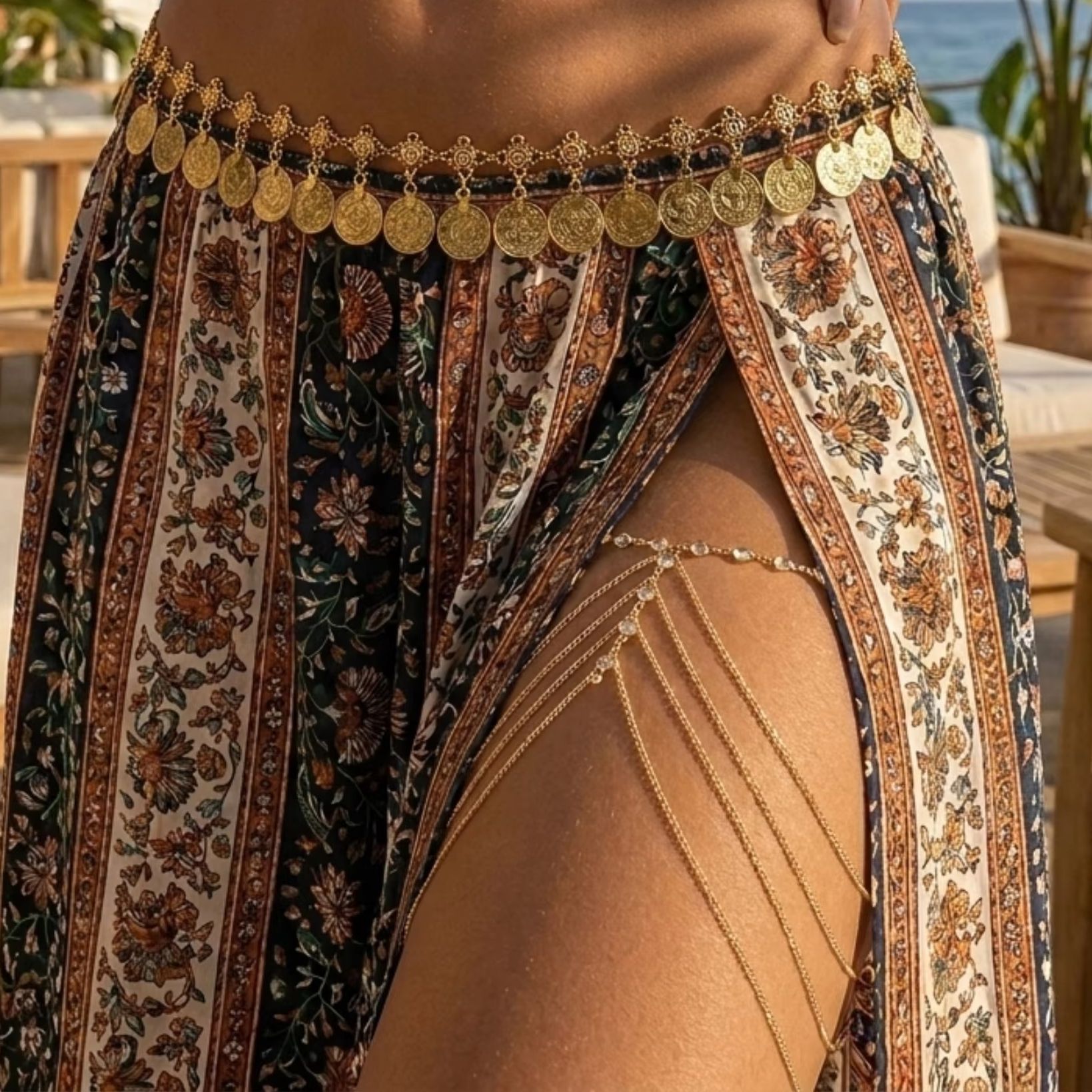 Body Jewelry Leg Chain - セクシーなクリスタルビーズ多層レッグ太ももチェーン女性用サマースターフィッシュロングタッセルレッグボディアクセサリービキニ装飾ジュエリー