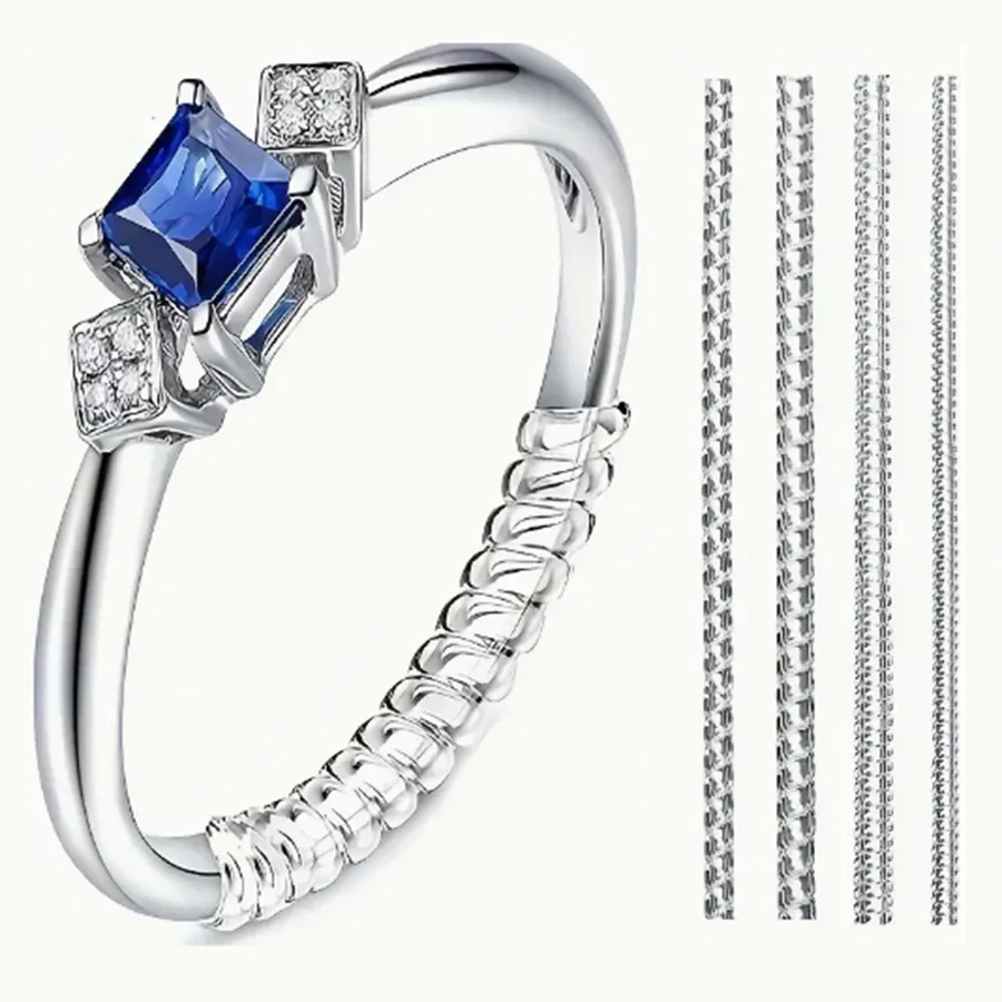 Daith Heart Ring - 4/8個-リングサイズ調整器-目に見えないリングプロテクター、男性と女性に適しています、リングサイズ調整器/ワッシャー、ジュエリーアクセサリー
