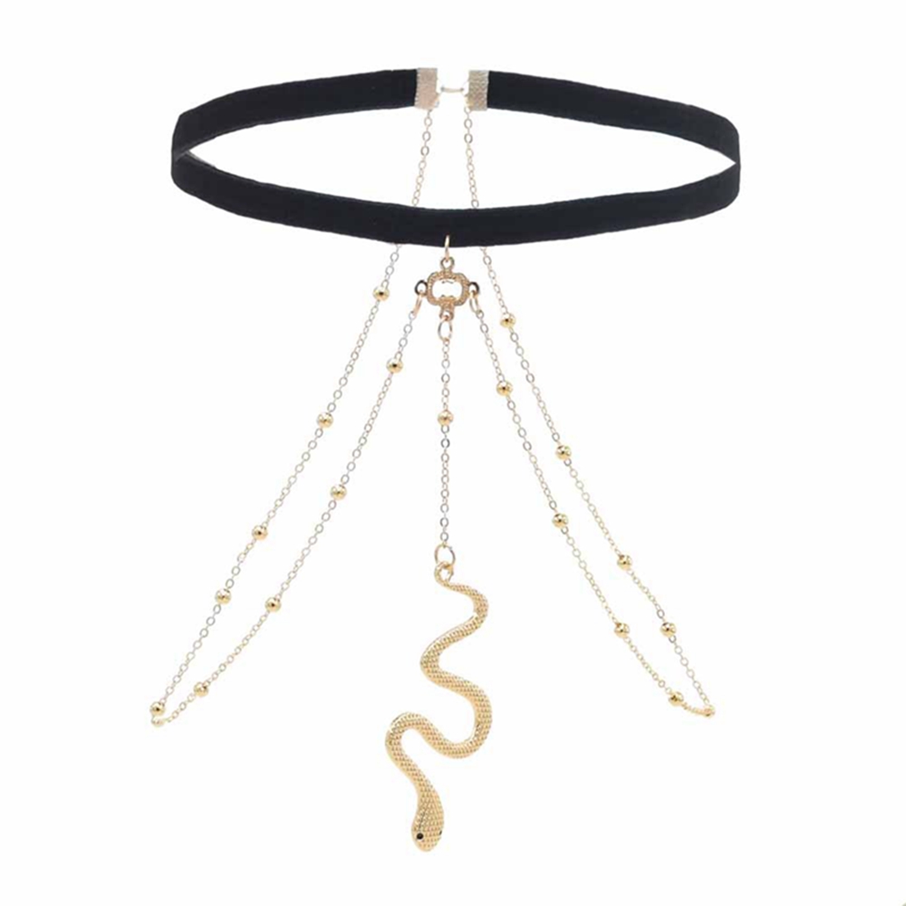 Body Jewelry In Store - ボホジュエリー-女性用ゴールドシルバーカラースネークのペンダント、メタル合金レッグチェーン、パーティージュエリー、ファッションストア