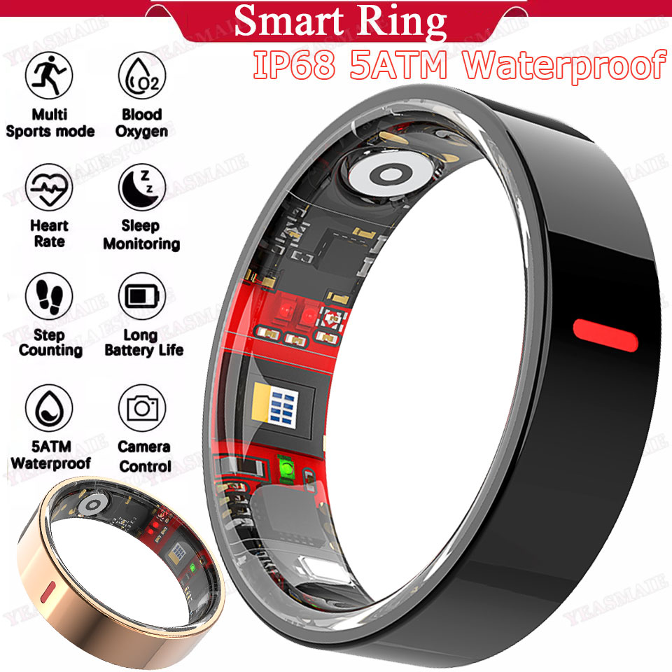 Daith Heart Ring - 2026 アウトドアスポーツスマートリング 5ATM+IP68 防水リング 心拍数 血圧/酸素