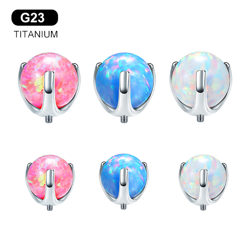 G23チタンピアスへそスタッド交換スペアボールオパールへそ乳 - Body Jewelry Replacement Ball のレビューと価格