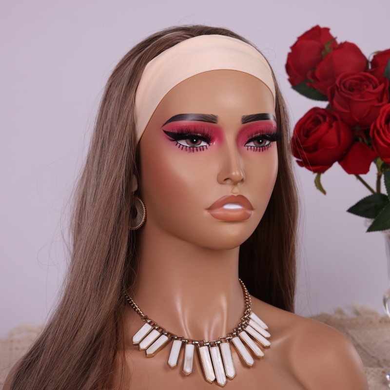 PVC製ハーフボディマネキンヘッド、赤いアイシャドウとまつげ - Body Jewelry In Store のレビューと価格