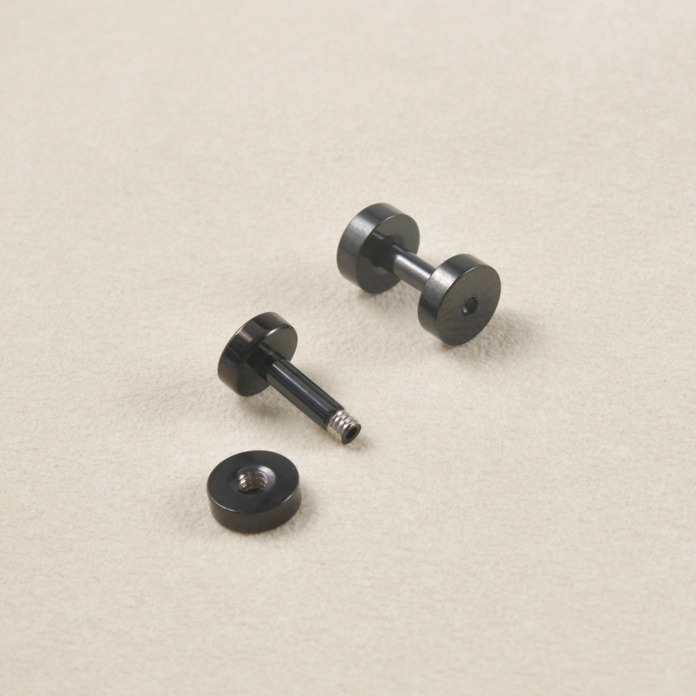 1 ペアステンレス鋼黒色プーリー耳栓トンネルエキスパンダーネ - Body Jewelry Gauge Sizes のレビューと価格