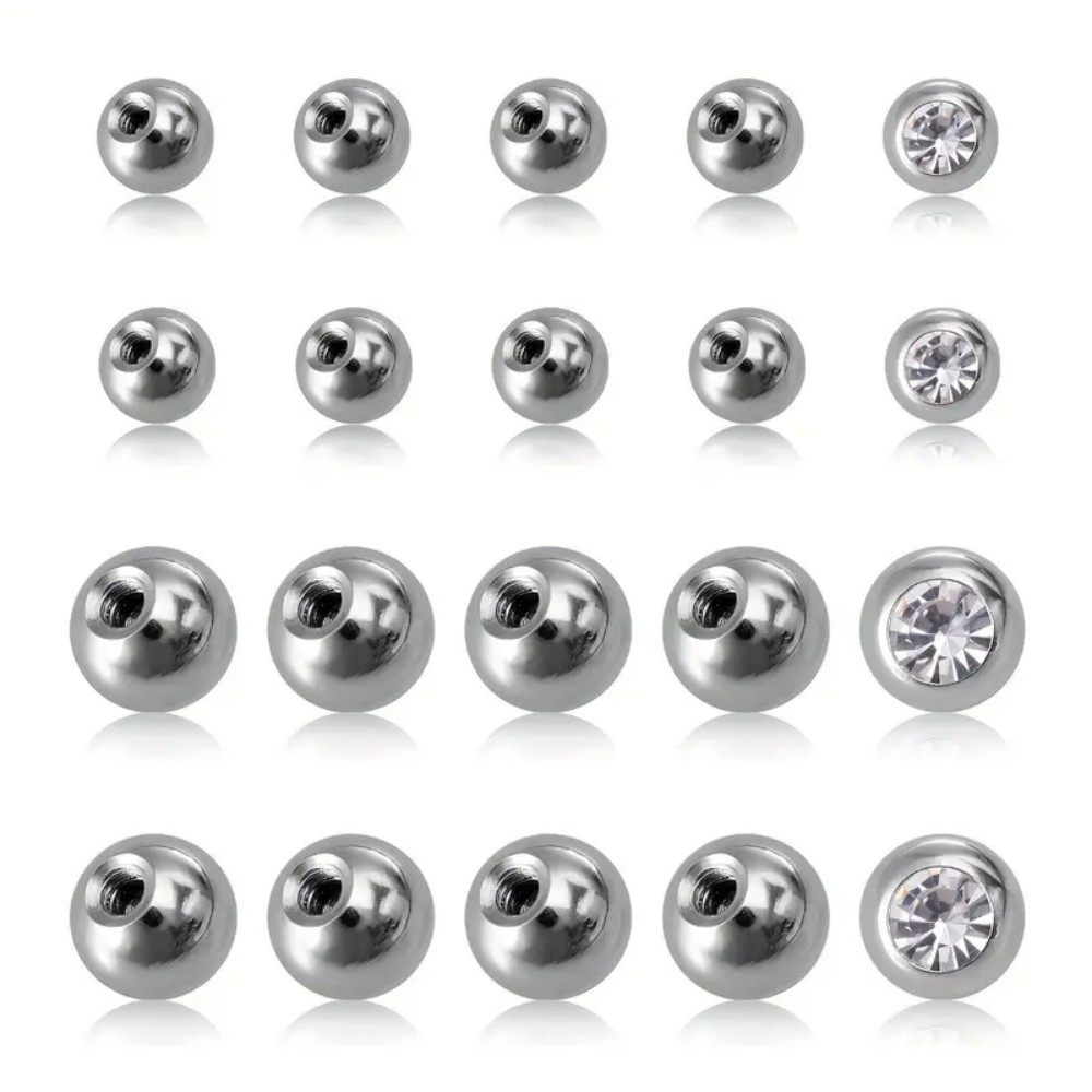 10 個ピアスボール 3 ミリメートル 5 ミリメートルステ - Body Jewelry In Store のレビューと価格