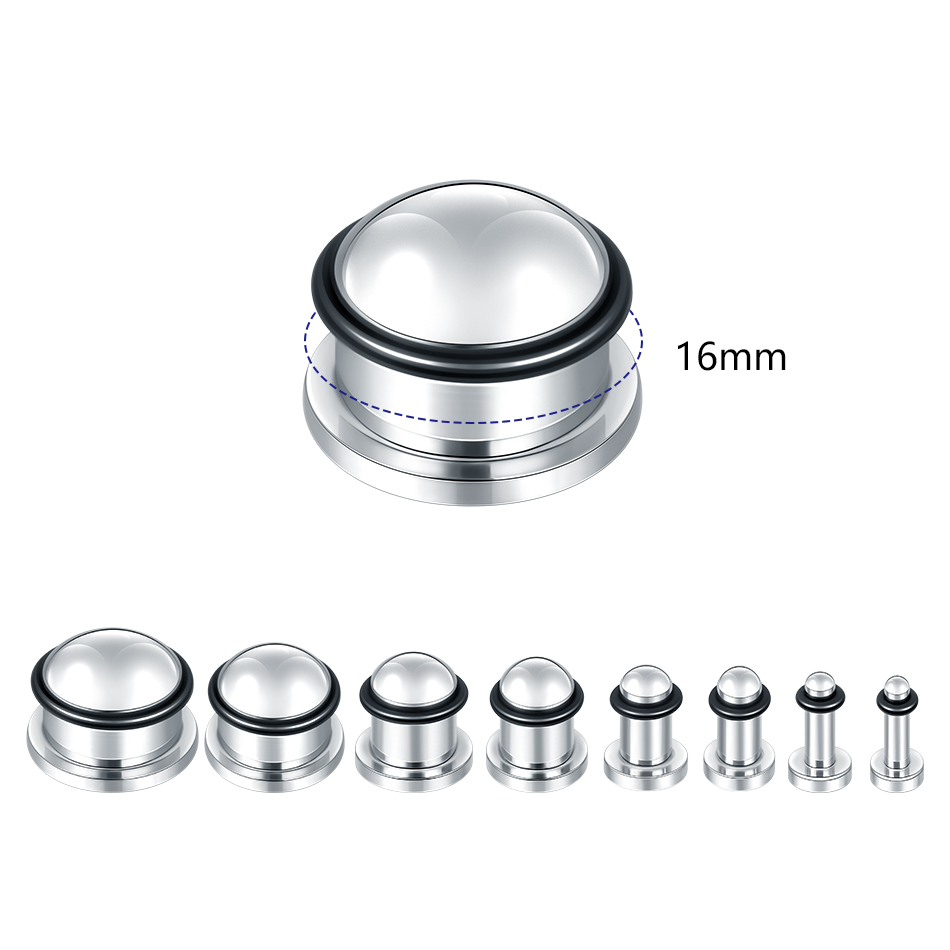 1 ペアステンレス鋼耳トンネルイヤリングプラグゲージエキスパ - Body Jewelry Gauges のレビューと価格