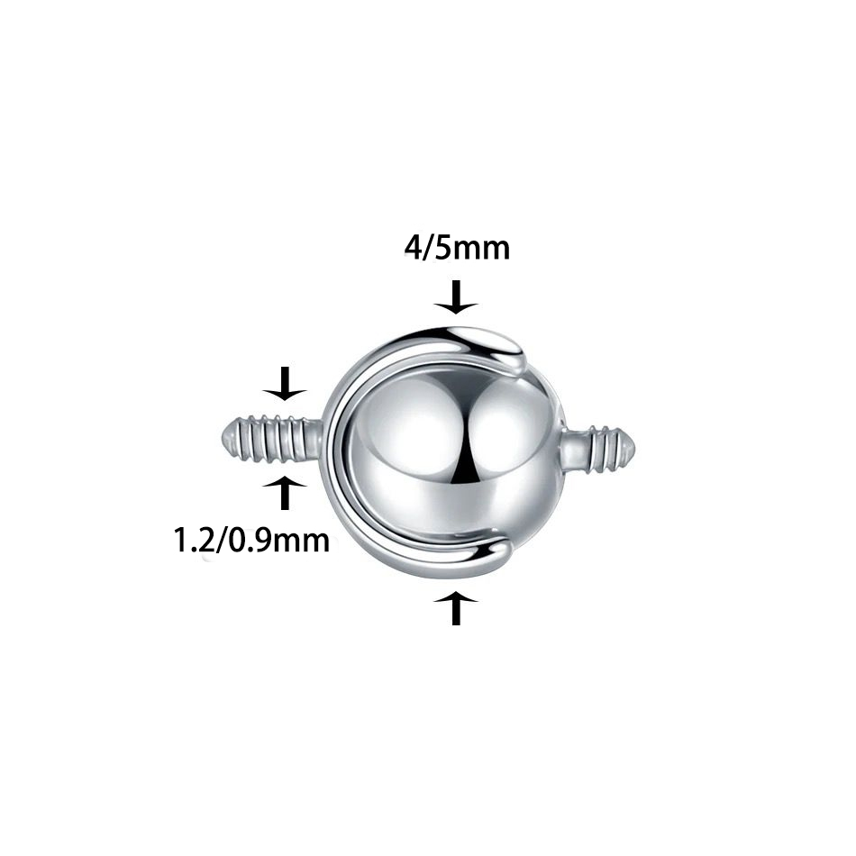 めねじ式交換用ボール,工業用バーベルピアス,チタンf136, - Body Jewelry Replacement Ball のレビューと価格