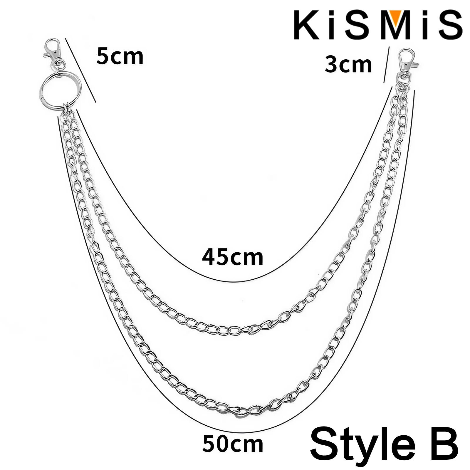 KISMIS 1PC パンクストリートキーホルダーズボンパン - Body Jewelry Leg Chain のレビューと価格