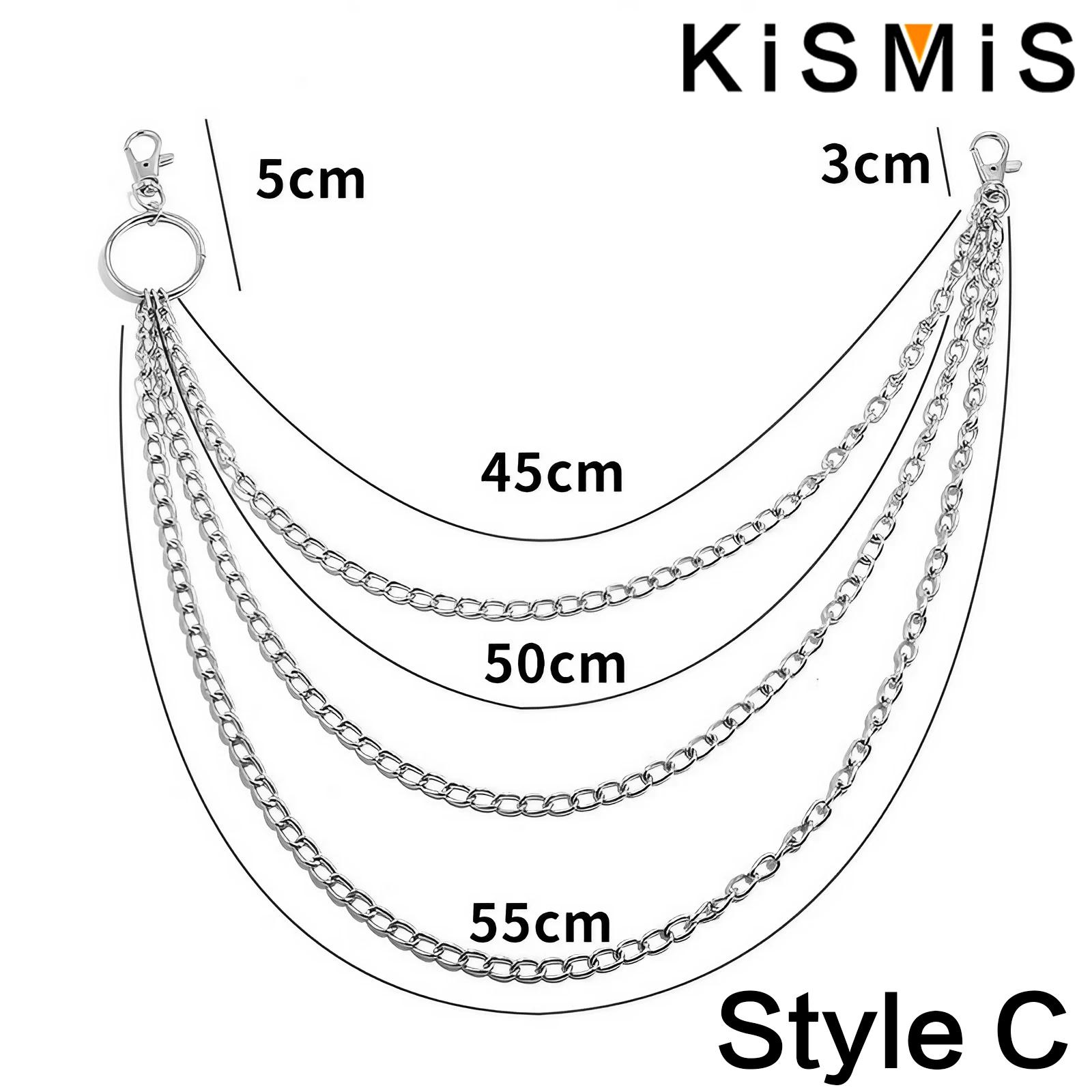 KISMIS 1PC パンクストリートキーホルダーズボンパン - Body Jewelry Leg Chain のレビューと価格