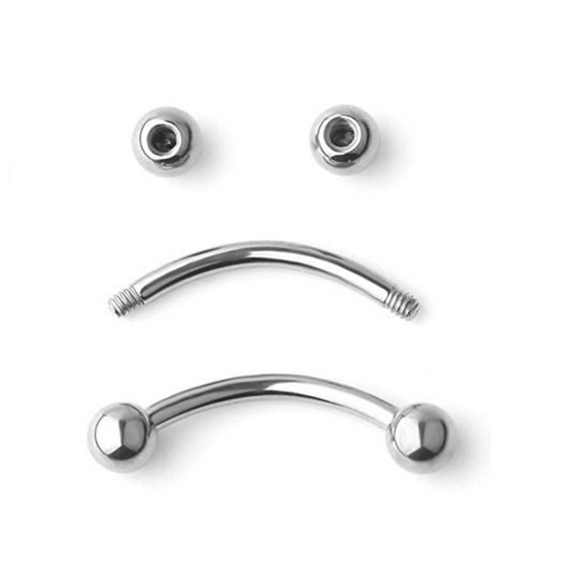 3 PCS眉骨穿孔ジュエリーアーク形Barbel With  - Body Jewelry Gauges のレビューと価格