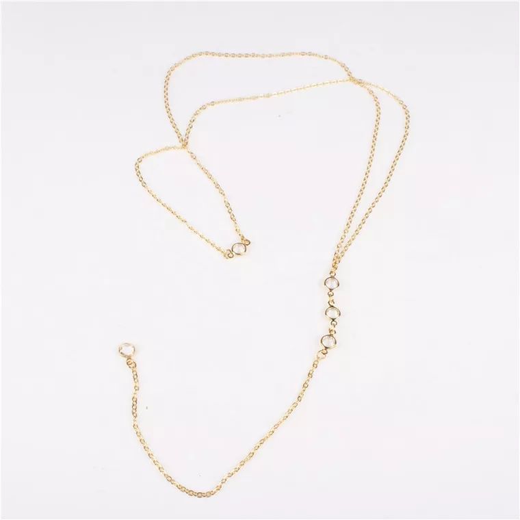 ラインストーン付きセクシーな女性用バックチェーンネックレス、 - Body Jewelry Dress のレビューと価格