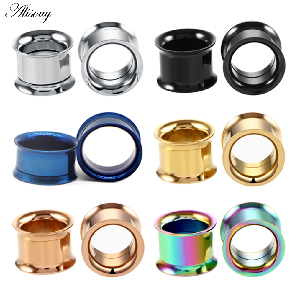 1pc 2 ミリメートル-25 ミリメートルステンレス鋼耳栓 - Body Jewelry Gauges のレビューと価格