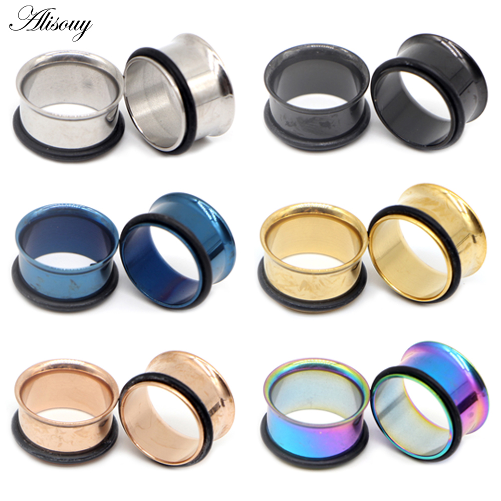 1pc 2 ミリメートル-25 ミリメートルステンレス鋼耳栓 - Body Jewelry Gauges のレビューと価格