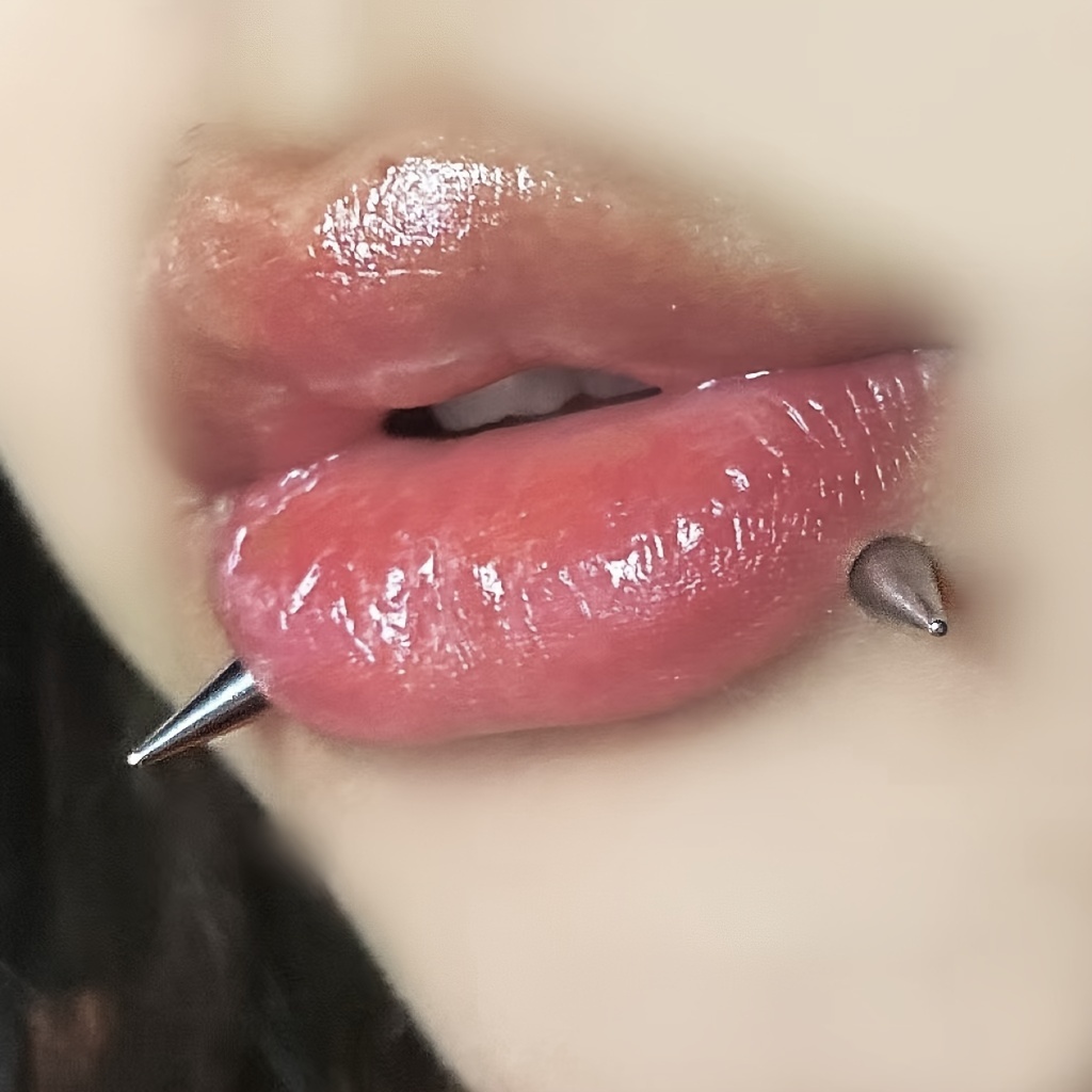 Spikes Punkのスタイリッシュなステンレスリップピア - Body Jewelry Replacement Ball のレビューと価格