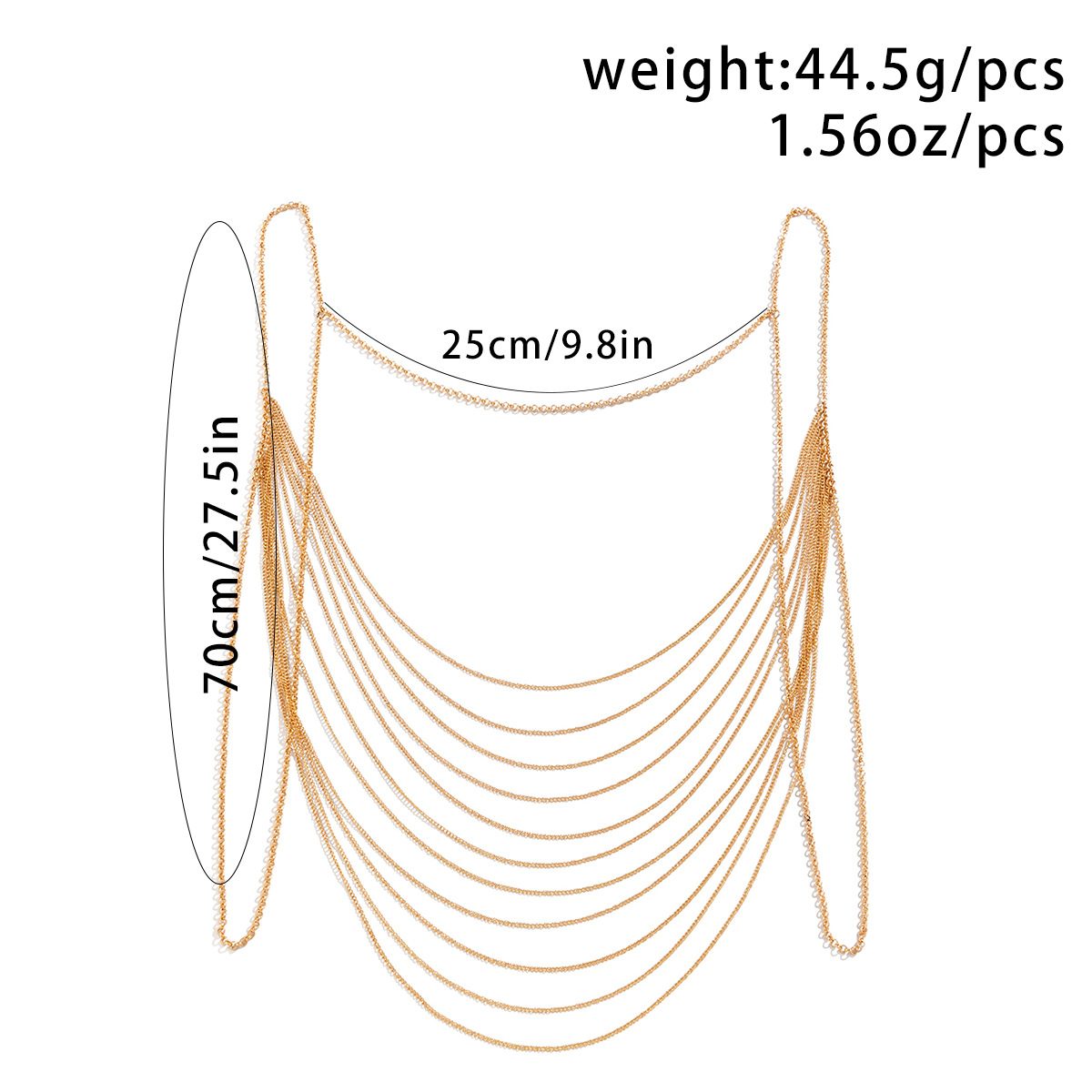 クラシック多層タッセルボディチェーン女性 2023 クリエイ - Body Jewelry Chest のレビューと価格