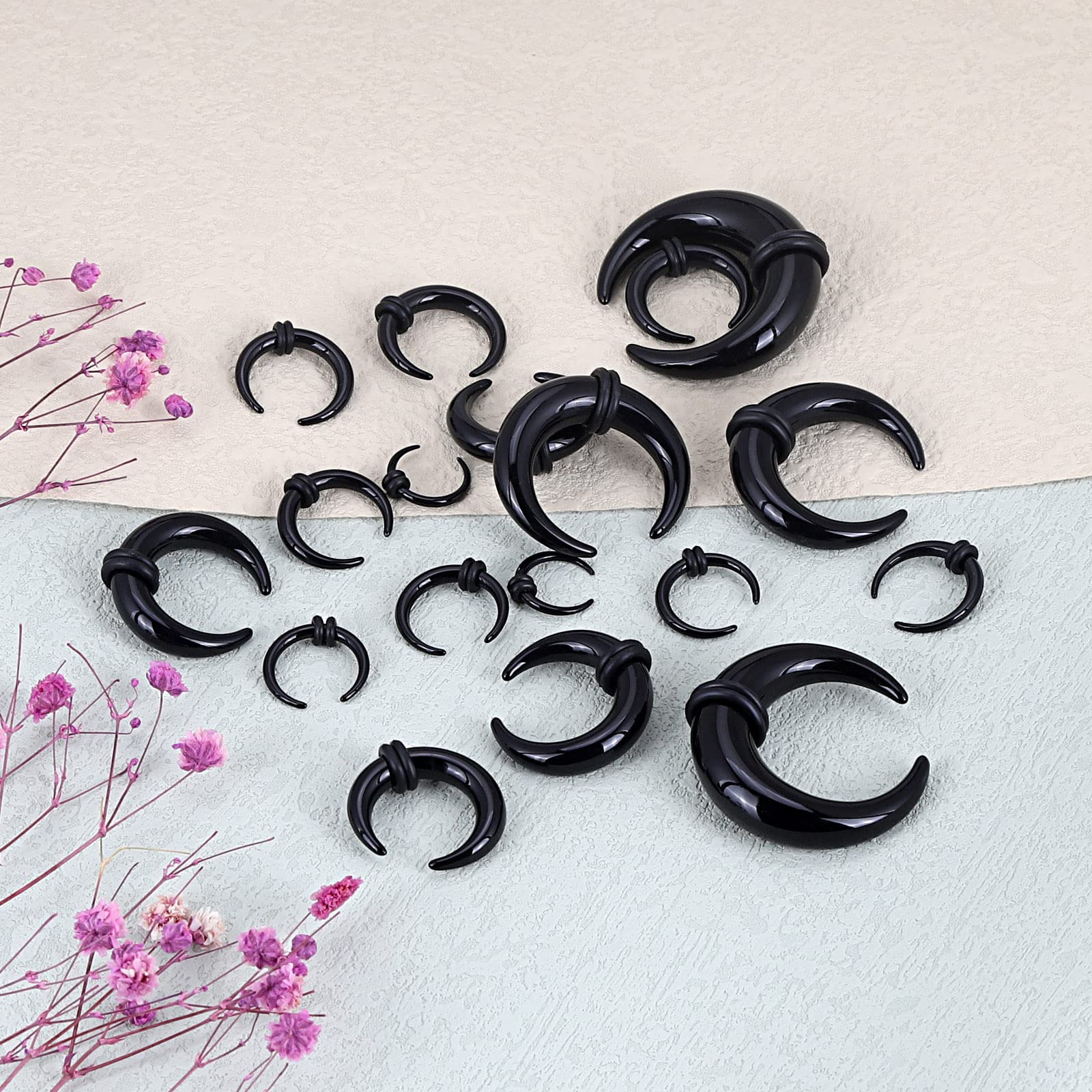 C字型バッファローイヤーテーパー,ストレッチラバーリング,ア - Body Jewelry Gauges のレビューと価格