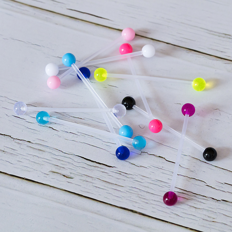 女性用アクリル軟骨イヤリング,10〜50個,ピアス,工業用バ - Industrial Barbell Long のレビューと価格