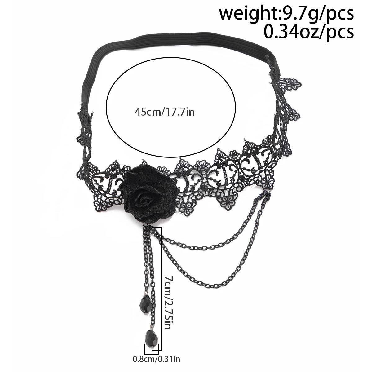 ラクテオパンクセクシーな黒レース弾性バンド太ももチェーンファ - Body Jewelry Leg Chain のレビューと価格