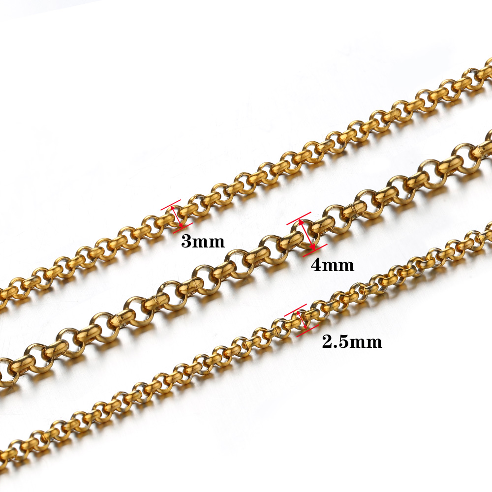 1メートル2-4mmステンレス鋼O型小円チェーン、DIYボデ - Body Jewelry Necklace のレビューと価格