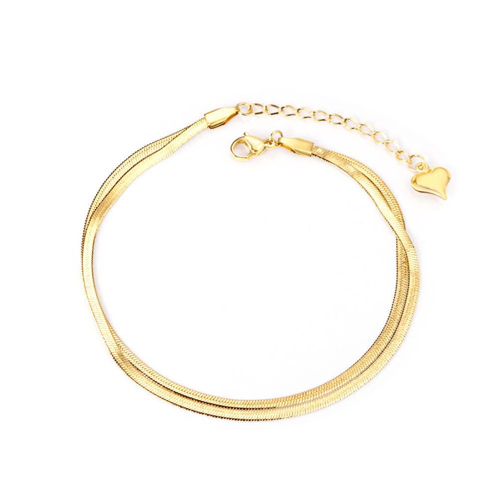 LUXUSTEEL ファッションダブルフラットスネークチェー - Body Jewelry Leg Chain のレビューと価格