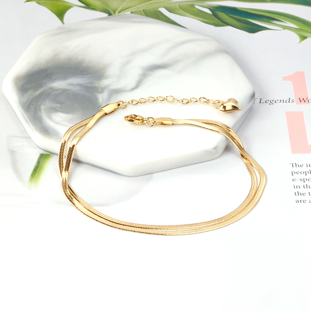 LUXUSTEEL ファッションダブルフラットスネークチェー - Body Jewelry Leg Chain のレビューと価格