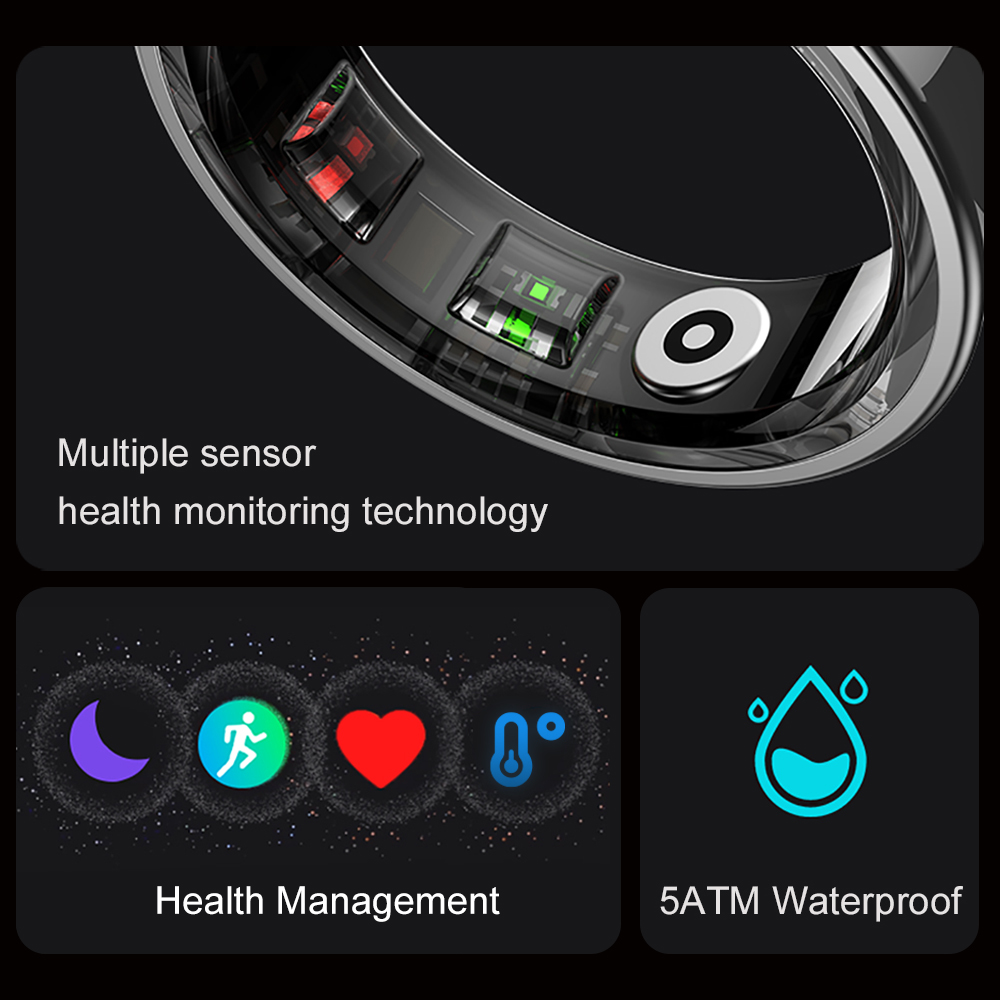 COLMI-男性と女性のためのR09スマートリング,心拍数と - Daith Heart Ring のレビューと価格