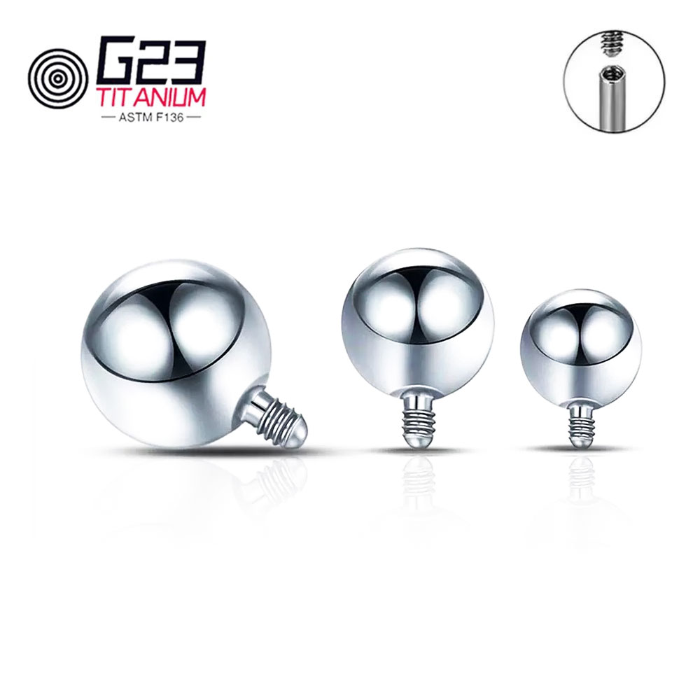 卸売 10/50 個チタン 14 グラム 16 グラム外ネジ - Body Jewelry Replacement Ball のレビューと価格