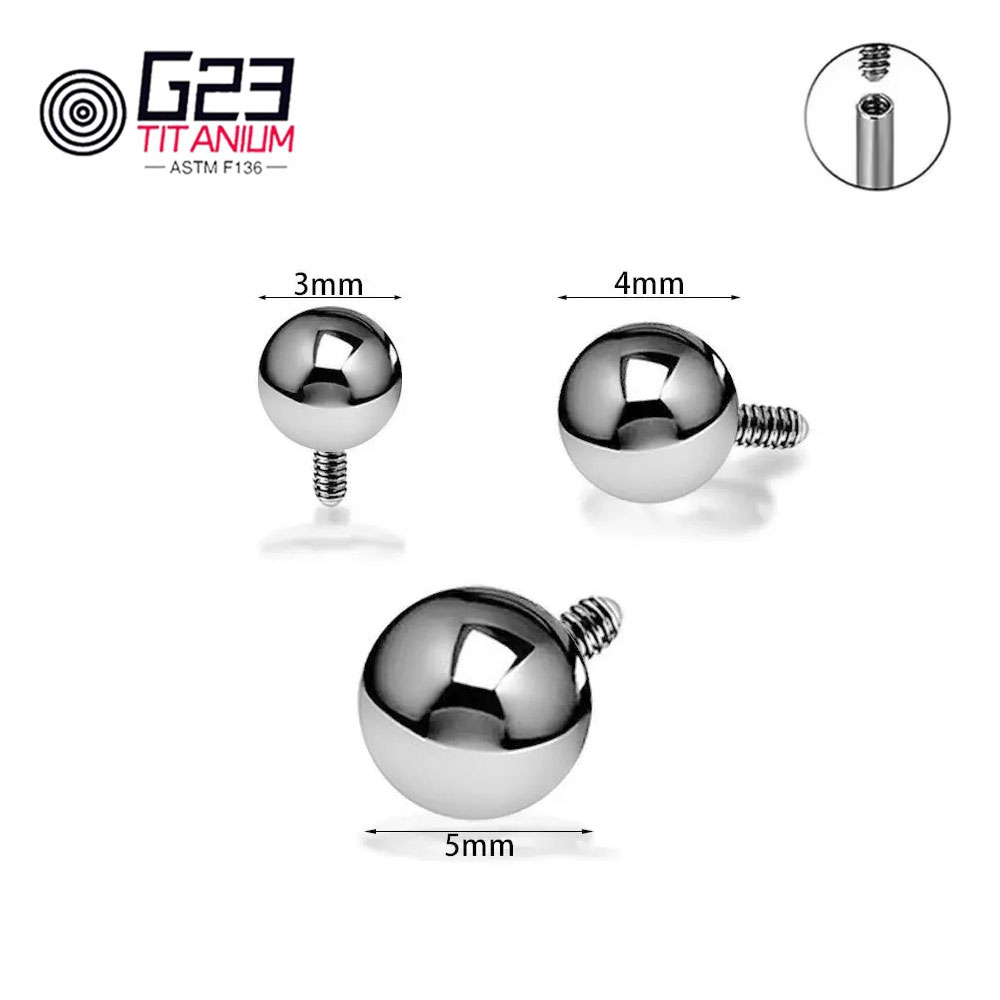 卸売 10/50 個チタン 14 グラム 16 グラム外ネジ - Body Jewelry Replacement Ball のレビューと価格