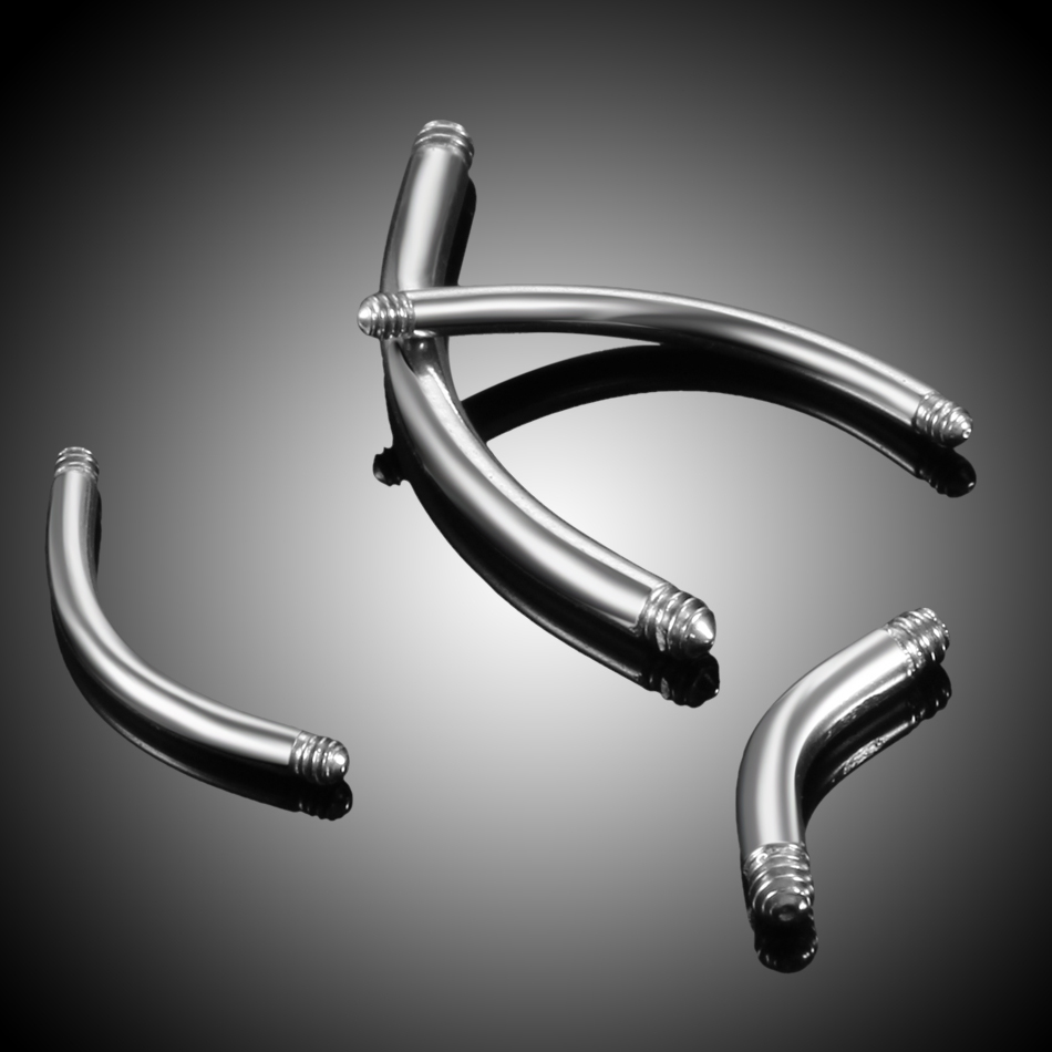 男性と女性のためのバナナの形をしたピアスジュエリー,スチール - Body Jewelry Gauges のレビューと価格