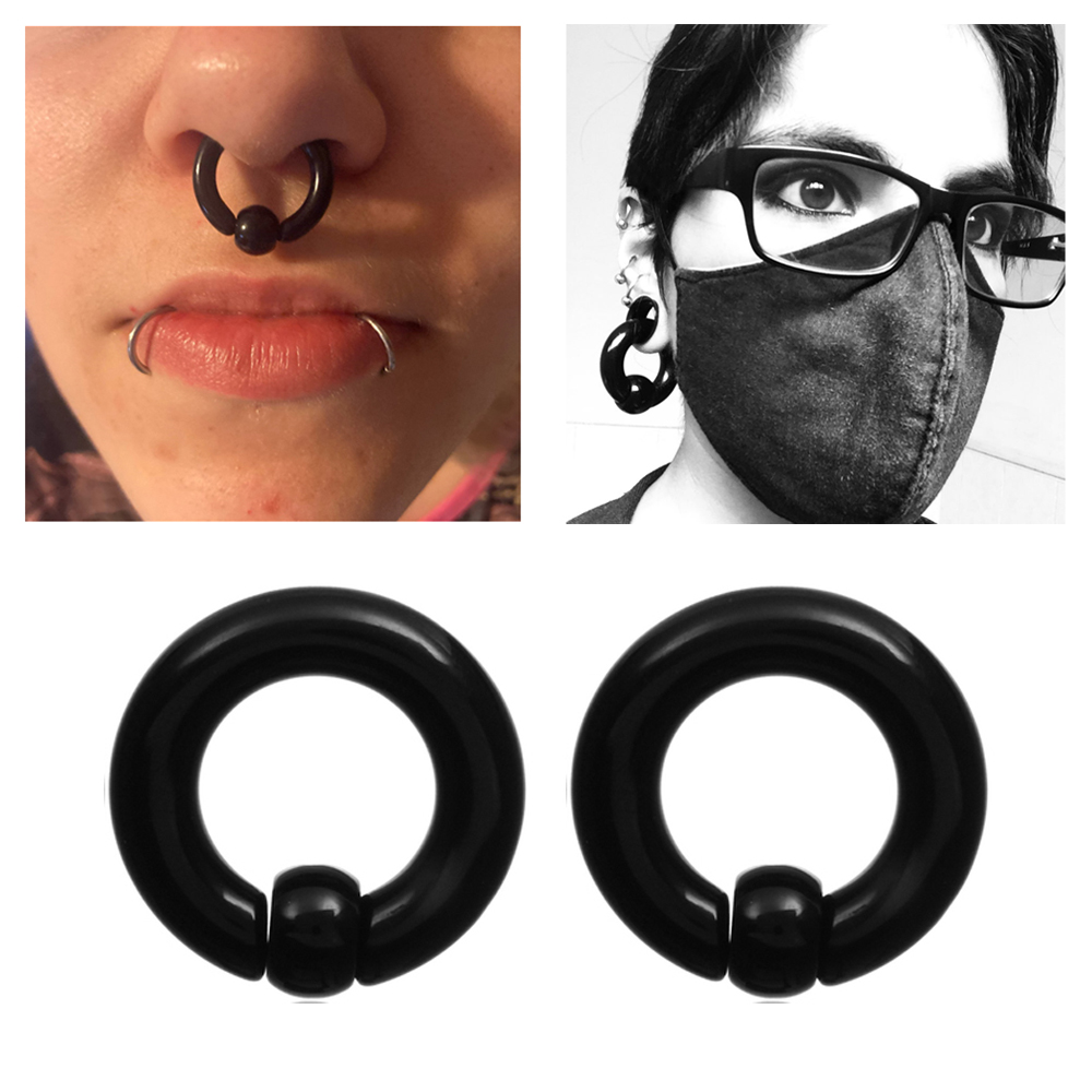 ペアアクリル BCR キャプティブビーズリングビッグ大サイズ - Body Jewelry Gauge Sizes のレビューと価格