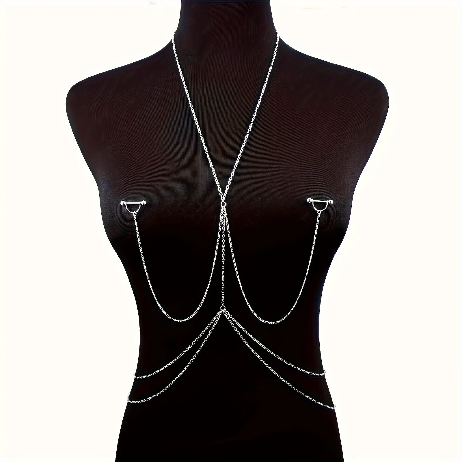 エレガント&セクシーなボディチェーン1個、14Gバーベルニッ - Body Jewelry Chest のレビューと価格