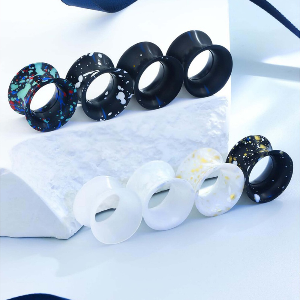 シリカゲルイヤーゲージトンネル耳栓男女サイズ4 mm-20  - Body Jewelry Gauge Sizes のレビューと価格
