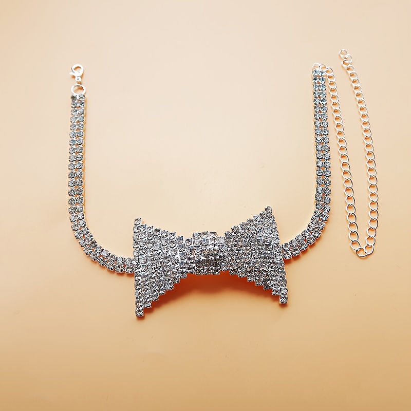 絶妙でエレガントなラインストーンネックチェーン,ファッショナ - Body Jewelry Necklace のレビューと価格