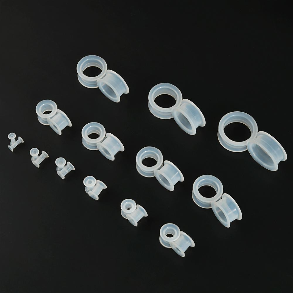 ペアクリアイアゲージの大きなサイズのシリコーンの柔軟な空心の - Body Jewelry Gauge Sizes のレビューと価格
