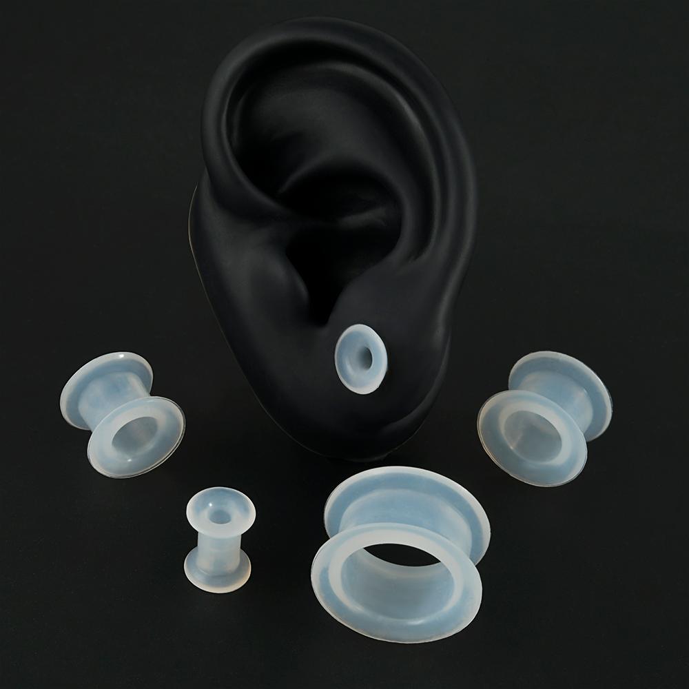 ペアクリアイアゲージの大きなサイズのシリコーンの柔軟な空心の - Body Jewelry Gauge Sizes のレビューと価格