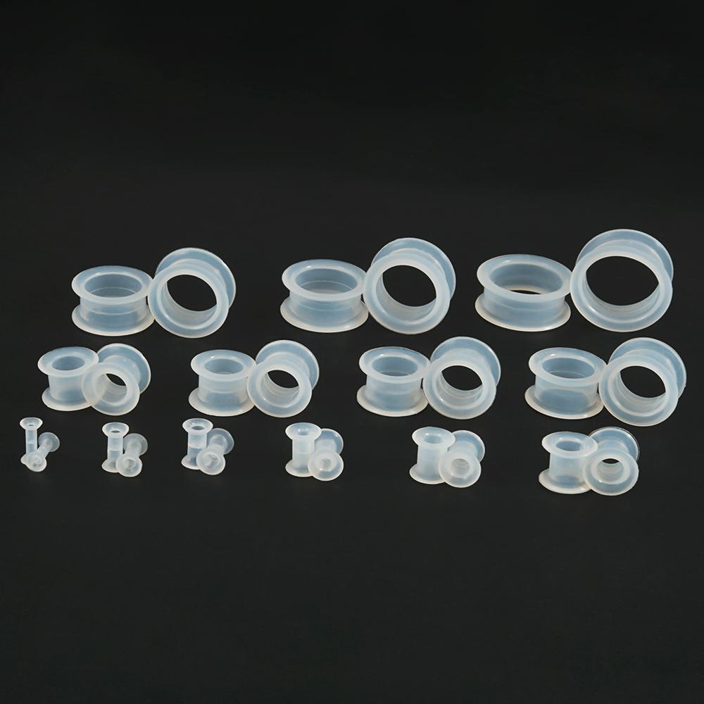 ペアクリアイアゲージの大きなサイズのシリコーンの柔軟な空心の - Body Jewelry Gauge Sizes のレビューと価格