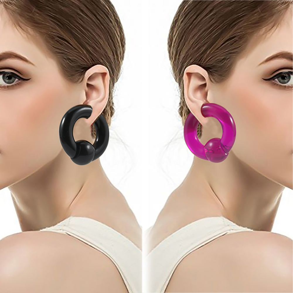 2/1個入り カラフルアクリル BCR ビッグサイズ ジャイ - Body Jewelry Gauge Sizes のレビューと価格