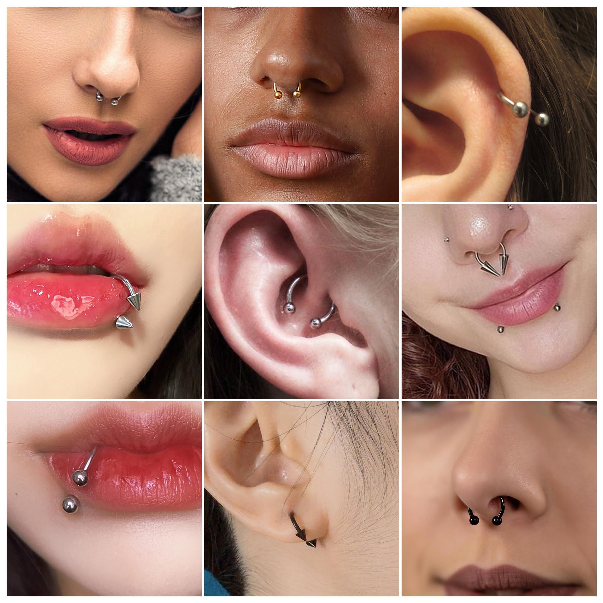 16 Gダイヤフラムリングダイヤフラムジュエリー20点馬蹄形 - Body Jewelry Replacement Ball のレビューと価格