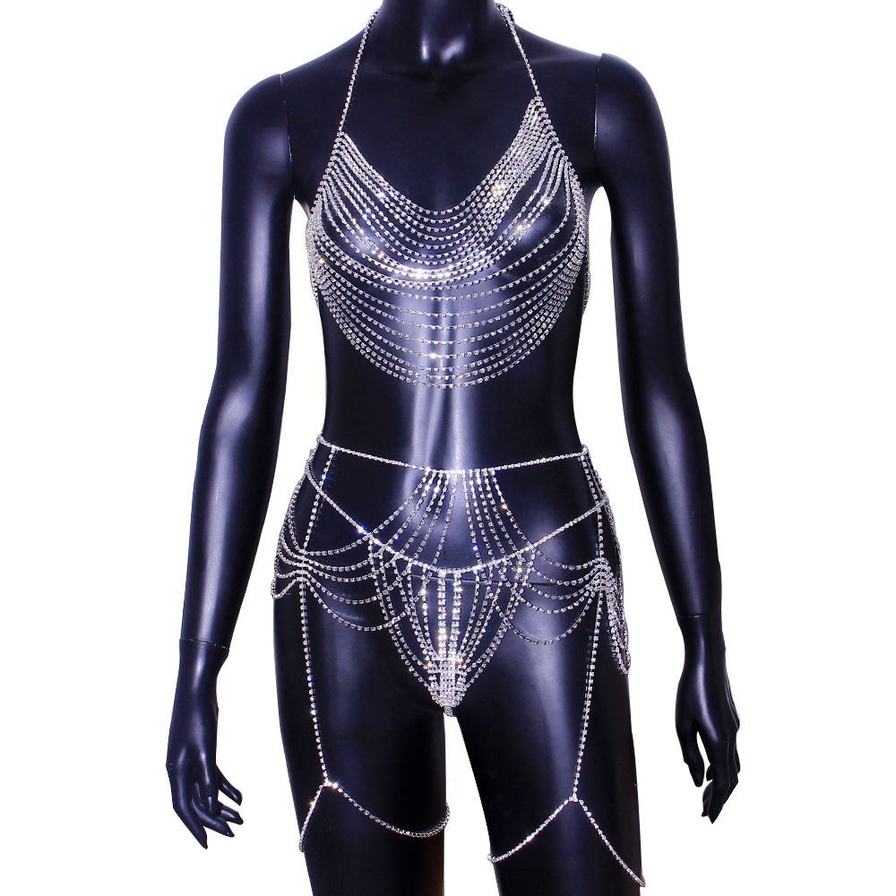 女性用クリスタルビキニ,ボディチェーン,ウエストチェーン,ス - Body Jewelry Chest のレビューと価格