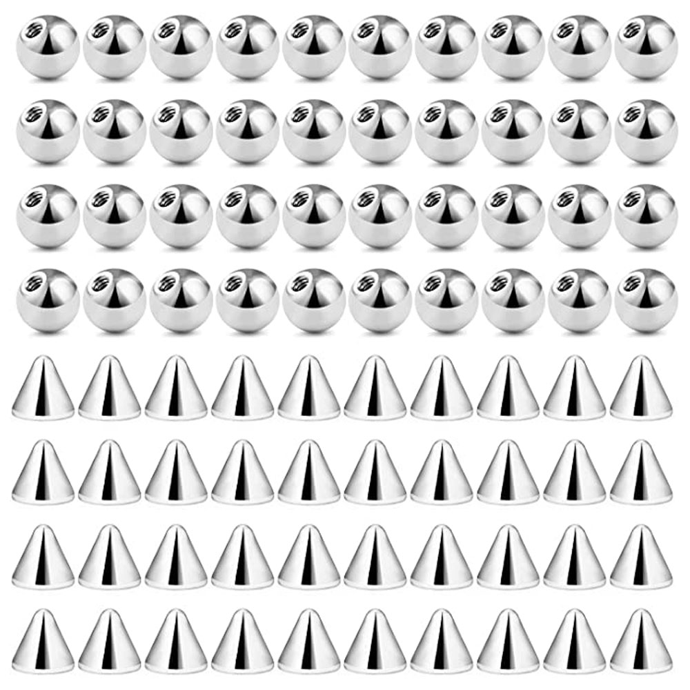 80Pcs 3-5MM 316L Surgical Stee - Body Jewelry Replacement Ball のレビューと価格