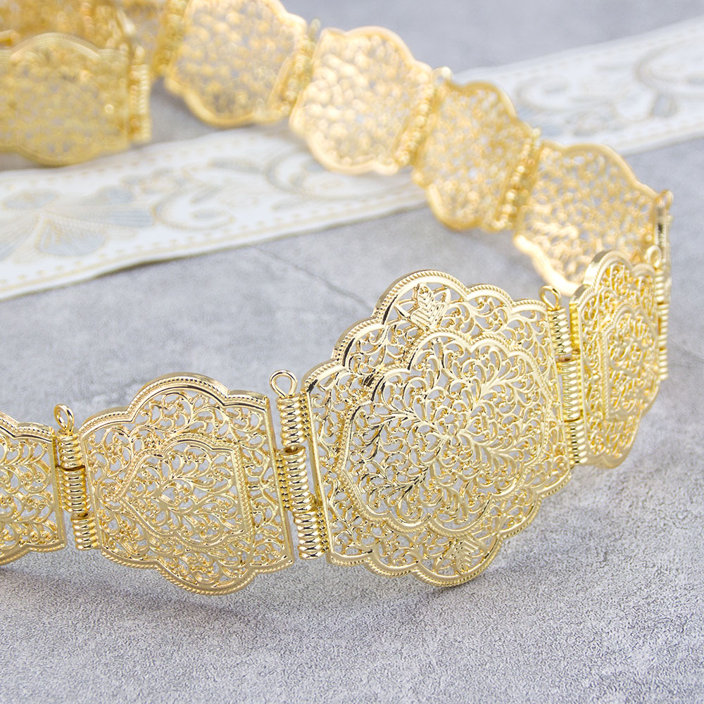 シックなモロッコカフタンベルト女性のためのアラビア金属ウエス - Body Jewelry Gold のレビューと価格