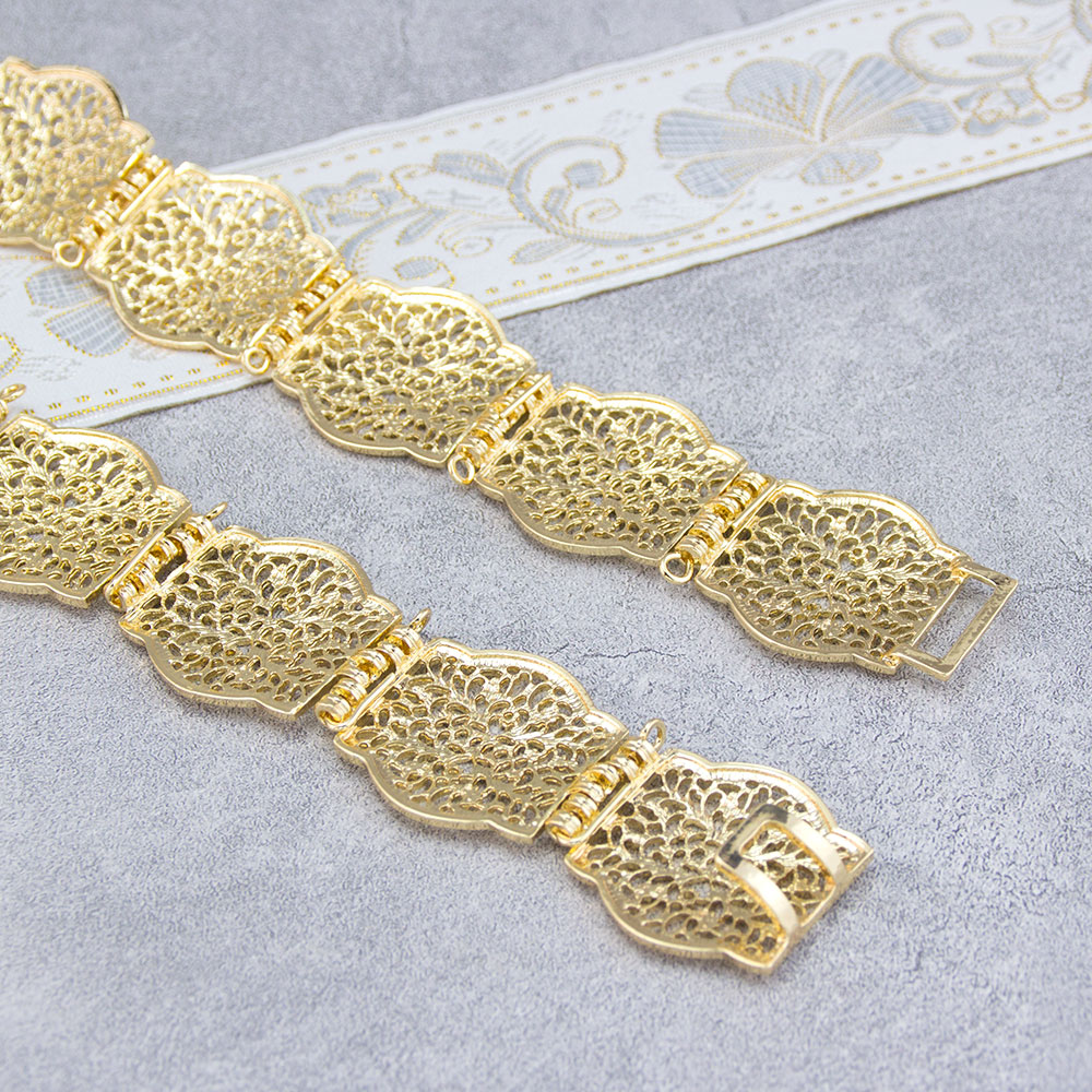 シックなモロッコカフタンベルト女性のためのアラビア金属ウエス - Body Jewelry Gold のレビューと価格