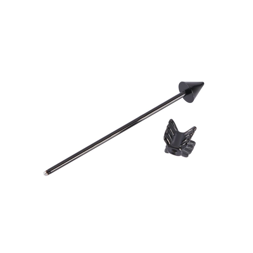スクリュー型ロングステンレススチールシルバージュエリー工業用 - Industrial Barbell Long のレビューと価格