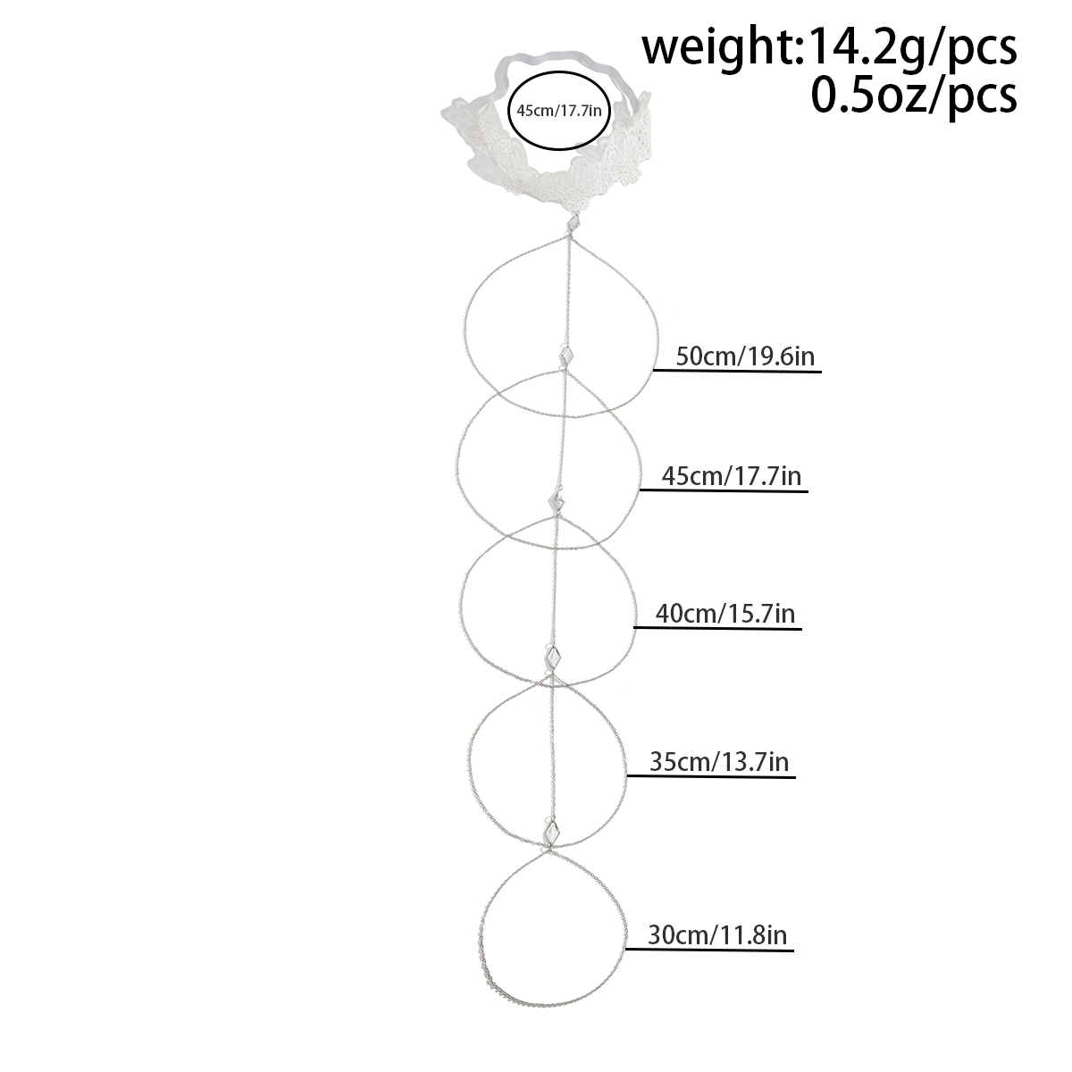 レーステオ-女性のためのハイマルチレイヤーチェーンアクリルビ - Body Jewelry Leg Chain のレビューと価格
