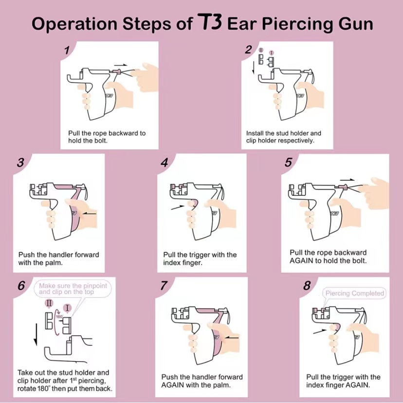T3 耳ピアスガンキット無菌ピアスイヤリング低刺激性イヤリン - Body Jewelry In Store のレビューと価格