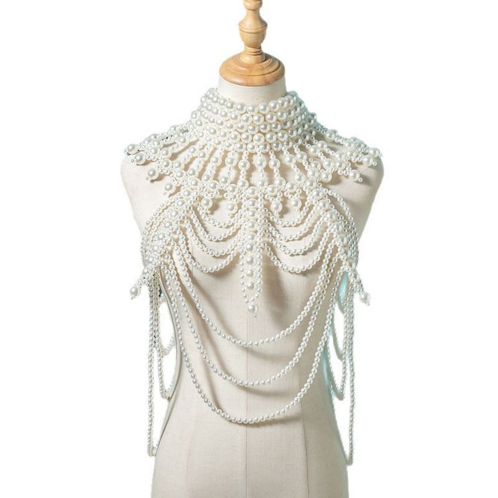 ファッション模造パール多層パールネックレス、誇張されたロング - Body Jewelry Necklace のレビューと価格