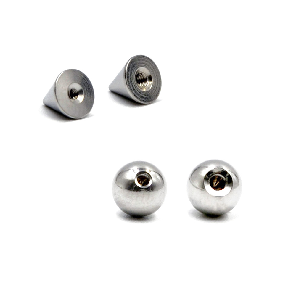 100 ピース/ロット鋼 14 グラム 16 グラム鼻ピアス - Body Jewelry Replacement Ball のレビューと価格